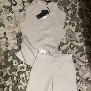 Truth Cream Wide Leg Pants & Jumpsuit Set